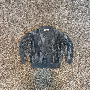 Hollister Men's Textured Gray Crewneck Sweater